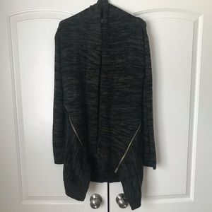 Emily Rose medium green zipper cardigan